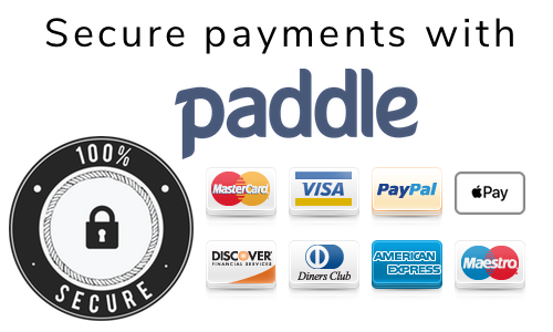 payment secured and protected by paddle